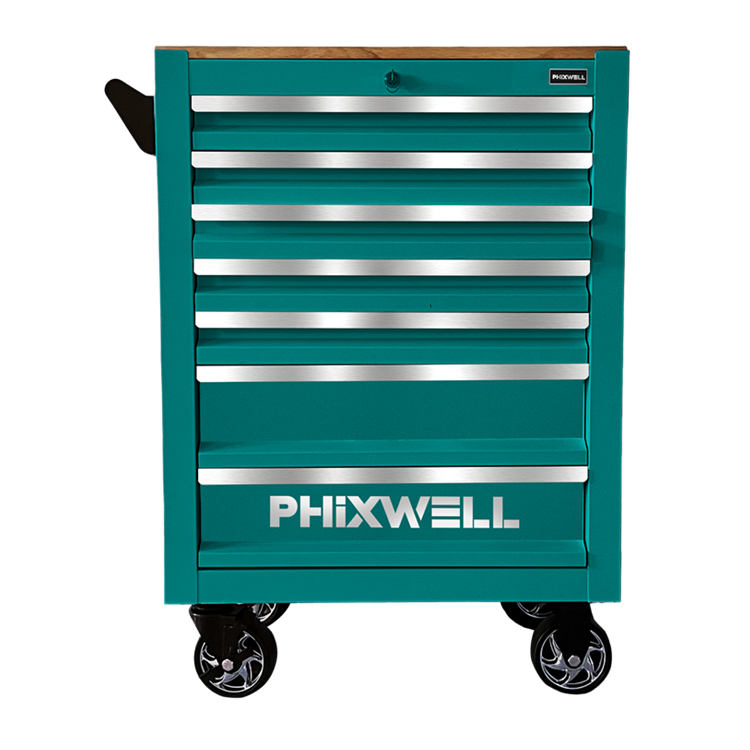 719506 PHIXWELL 7 zásuvková úložná skříň s dřevěnou deskou