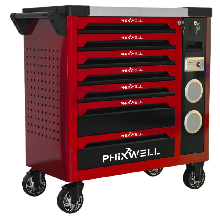 719512 PHIXWELL nový model skříňky na nářadí s reproduktorem